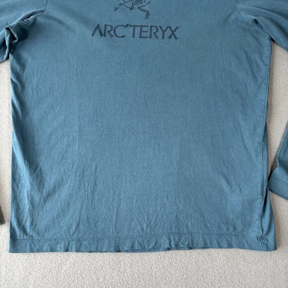 Arc'teryx Arc'Word Long Sleeve T-Shirt Mens M Blue Turquoise Gorpcore Outdoor - Picture 5 of 14